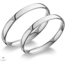 Újvilág Kollekció Fehér arany férfi karikagyűrű 61-es méret - C25F/61-D gyűrű