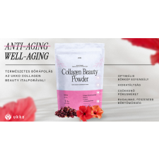 Ukko Collagen Beauty Powder 300g málnás, gyógynövényes multi-kollagénes italpor vitamin és táplálékkiegészítő