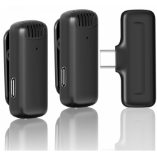 Ulanzi J12 Wireless Lavalier Microphone System USB-C fekete mikrofon