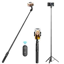 Ulanzi SK-03 All-In-One 160cm Akciókamera &amp; Okostelefon/ Kamera Selfie bot / Monopod / Tripod - Bluetooth Távirányítós Szelfi Stick sportkamera kellék