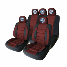  Üléshuzat univerzális Premium Carguard Personalizate cu Volkswagen – Fekete/Meggy ülésbetét, üléshuzat