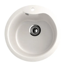  Ulgran U-102-341 Gránit Design Mosogatótálca - Egymedencés, Kerek, Tejfehér mosogatótálca