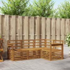  Ülőgarnitúrák 4 pcs Természetes Tömör Akácfa bútor