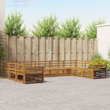  Ülőgarnitúrák 9 pcs Természetes Tömör Akácfa bútor