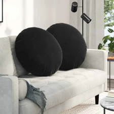  Ülőpárnák 2 pcs Fekete Ø80 x 29 cm Bársony lakástextília