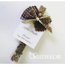  Ültető kártya faháncson, jutával és masnival dekorációs kellék