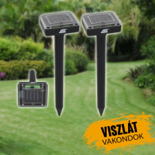  Ultrahangos napelemes vakondriasztó - 2db elektromos állatriasztó