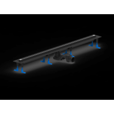  ULTRALINE Zuhanyfolyóka egyenes, 900 mm-es rozsdamentes ráccsal, állítható csempe magassággal építőanyag