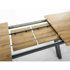  Umberto II Kinyitható Étkezőasztal Artisan Tölgy Fekete Fém Vázzal bútor