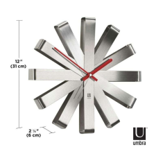 UMBRA RIBBON óra - acél falióra