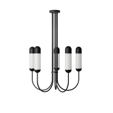 UMMO Lighting Funsui  fekete-fehér kristály csillár (UMM-FNB522R02) E14 5 izzós IP20 világítás