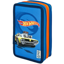 Undercover Gmbh Scooli háromszintes tolltartó (EberhardFaber írószerekkel töltött), Hot Wheels tolltartó