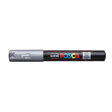 UNI Dekormarker, 0,7-1,0 mm, "Posca", ezüst filctoll, marker