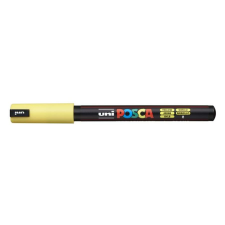 UNI Dekormarker, 0,7 mm, UNI "Posca PC-1MR", sárga filctoll, marker