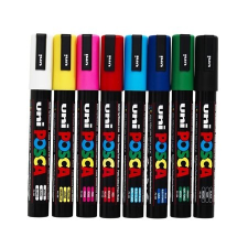 UNI Dekormarker, 1,8-2,5 mm, "Posca", narancssárga filctoll, marker