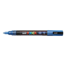UNI Filctoll UNI Posca PC-3ML csillámló kék filctoll, marker