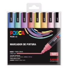 UNI Filctoll uni posca pc-5m pasztell színek 8 darabos 2upc5mpasztell filctoll, marker