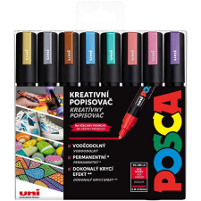 UNI Stationery UNI Posca 5M, 8 db, metál filctoll, marker