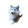 Uni-Toys Plüss mini husky szürke-fehér ülő