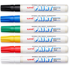 UNIBALL Lakkmarker Uni PX-20 2,2-2,8MM (lakkfilc) sárga filctoll, marker