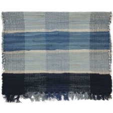 Unic Spot Rongyszőnyeg Ceylon 65 x 140 cm kék kockás lakástextília