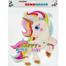  Unicornis dekoráció Happy Birthday 35cm 614438 party kellék
