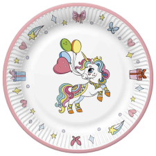 UNIKORNIS Colourful papírtányér 8 db-os 18 cm party kellék
