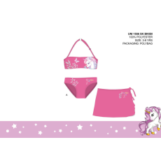  Unikornis fürdőruha szett kislányoknak - bikini+szoknya - rózsaszín - 104