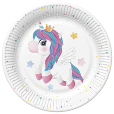 UNIKORNIS Magical papírtányér 8 db-os 22,7 cm party kellék