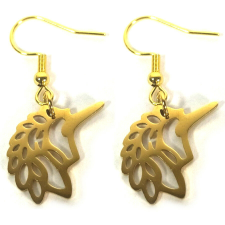  Unikornis nemesacél fülbevaló, választható arany vagy ezüst színű akasztóval fülbevaló