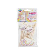  Unikornis parti pálcikák, 9 cm, 24 db party kellék