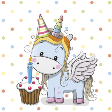 UNIKORNIS Sweet szalvéta 20 db-os 33x33 cm party kellék