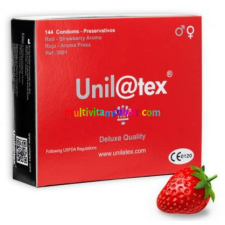  UNILATEX Eper ízű óvszer 144 db, latex, normál méret óvszer