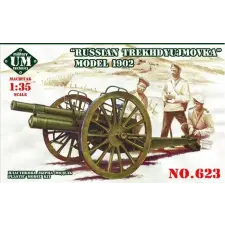  Unimodels Russian Trekhdyujmovka 3inch gun, 1902 1:72 (UMT623) makett