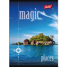 UNIPAP Spirálfüzet, A4, vonalas, 80 lap, UNIPAP "Magic Places" füzet