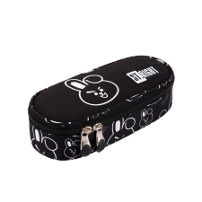 UNIPAP St.Right: Clever Bunny nyuszis ovális tolltartó fekete színben 23cm tolltartó