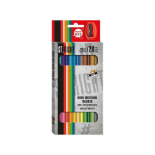 UNIPAP St.Right Kétvégű színes ceruza 12db-os szett hegyezővel színes ceruza