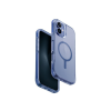 Uniq Apple iPhone 16 Plus, Szilikon keret + műanyag hátlap, közepesen ütésálló, légpárnás sarok, Magsafe töltővel kompatibilis, Uniq Combat, átlátszó/kék
