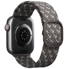 Uniq Apple Watch 1-6, SE (42 / 44 mm) / Watch 7-8 (45 mm), szövet pótszíj, fonott, Uniq Aspen Designer Edition, szürke okosóra kellék