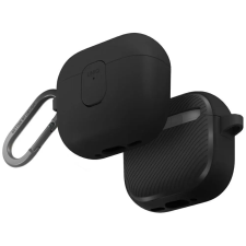 Uniq Clyde Apple AirPods 4 tok karabinerrel, fekete fülhallgató, fejhallgató tok
