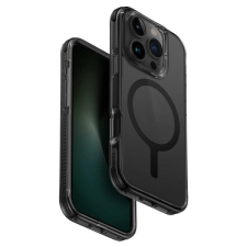 Uniq Combat Magclick Charging tok iPhone 16 Pro - átlátszó fekete szegéllyel tok és táska