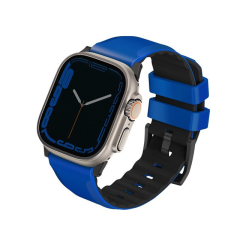 Uniq Linus Airosoft Apple Watch 42/44/45/49mm szilikon szíj, verseny kék okosóra kellék