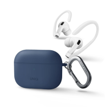 Uniq Nexo Apple Airpods Pro 2 tok fülkampóval, kék fülhallgató, fejhallgató tok