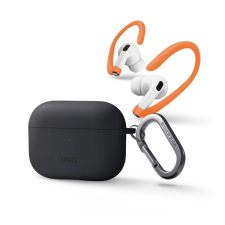 Uniq Nexo Apple Airpods Pro 2 tok fülkampóval, szürke fülhallgató, fejhallgató tok