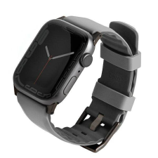 Uniq óraszíj Linus Apple Watch Series 4/5/6/7/8/SE/SE2 38/40/41mm Airosoft szilikon szürke okosóra kellék