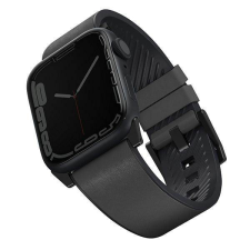 Uniq óraszíj Straden Apple Watch Series 4/5/6/7/8/SE/SE2/Ultra 42/44/45mm. Bőr hibrid szíj szürke okosóra kellék