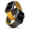 Uniq Revix Apple Watch 42/44/45mm mágneses szilikon szíj mustár khaki