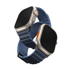 Uniq Revix Premium mágneses szilikon szíj Apple Watch 42/44/45/49mm kék okosóra kellék