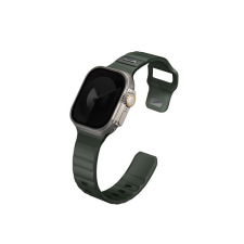 Uniq Stride KFM Apple Watch 49mm gumis szilikon szíj, sötétzöld okosóra kellék