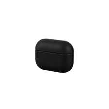 Uniq Terra Apple Airpods 2021 bőr tok, fekete fülhallgató, fejhallgató tok